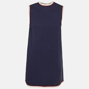 Gucci Navy Blue Stretch Crepe Mini Tunic Dress S